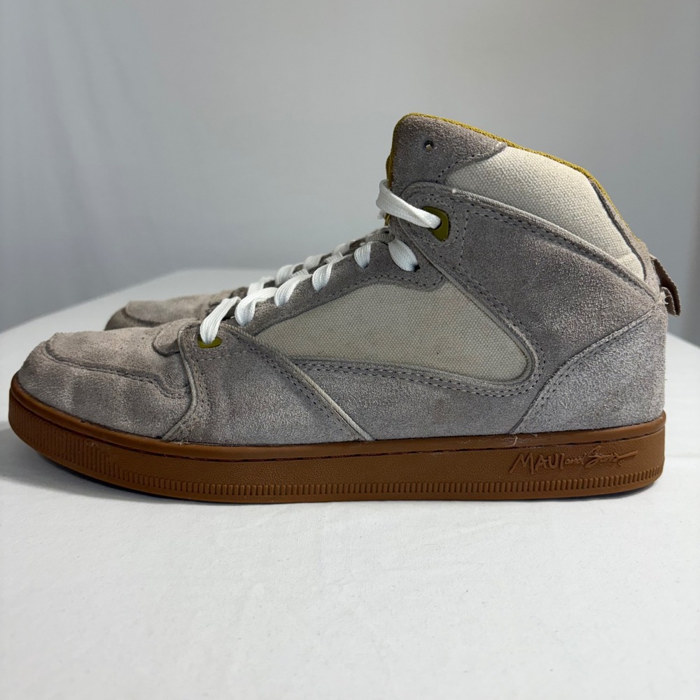 Maui and Sons Beige Suede Leather High Top Sneakers Skate‎ Shoes Mens 9